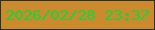 文字の大きさ：3、枠の色：253504、背景の色：ca8a2d、文字の色：14d839 無料ブログパーツのブログ時計