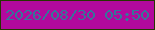 文字の大きさ：4、枠の色：253600、背景の色：b2099d、文字の色：35769a 無料ブログパーツのブログ時計