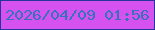 文字の大きさ：1、枠の色：25369b、背景の色：d652f0、文字の色：3672b9 無料ブログパーツのブログ時計