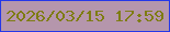 文字の大きさ：1、枠の色：2537e8、背景の色：b596ac、文字の色：7e7c12 無料ブログパーツのブログ時計