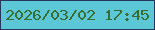 文字の大きさ：3、枠の色：25385c、背景の色：5bc7d7、文字の色：3a6e31 無料ブログパーツのブログ時計
