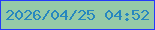 文字の大きさ：5、枠の色：253afa、背景の色：96caa8、文字の色：2787bf 無料ブログパーツのブログ時計