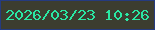 文字の大きさ：2、枠の色：253b80、背景の色：3c3d30、文字の色：2ae8a4 無料ブログパーツのブログ時計