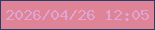 文字の大きさ：3、枠の色：253e70、背景の色：df8496、文字の色：dfa3d4 無料ブログパーツのブログ時計