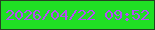 文字の大きさ：4、枠の色：254221、背景の色：20df24、文字の色：b44ef4 無料ブログパーツのブログ時計