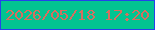 文字の大きさ：4、枠の色：2542eb、背景の色：03c491、文字の色：d86e5f 無料ブログパーツのブログ時計