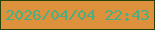 文字の大きさ：4、枠の色：254307、背景の色：de913c、文字の色：49af83 無料ブログパーツのブログ時計