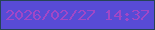 文字の大きさ：3、枠の色：254455、背景の色：584bd5、文字の色：a147c7 無料ブログパーツのブログ時計