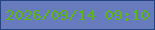 文字の大きさ：5、枠の色：254480、背景の色：677bbd、文字の色：5cb61b 無料ブログパーツのブログ時計