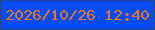 文字の大きさ：1、枠の色：25448f、背景の色：064cf2、文字の色：eb742b 無料ブログパーツのブログ時計
