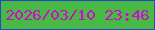 文字の大きさ：1、枠の色：2547cc、背景の色：48b944、文字の色：d208d1 無料ブログパーツのブログ時計