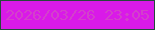 文字の大きさ：2、枠の色：254a3b、背景の色：d91ae8、文字の色：d341cb 無料ブログパーツのブログ時計