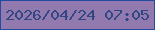 文字の大きさ：1、枠の色：254aa2、背景の色：9279ae、文字の色：304784 無料ブログパーツのブログ時計