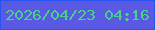 文字の大きさ：4、枠の色：2554f1、背景の色：5a59e4、文字の色：48d18d 無料ブログパーツのブログ時計