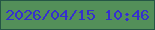 文字の大きさ：3、枠の色：255645、背景の色：538f59、文字の色：352fcf 無料ブログパーツのブログ時計