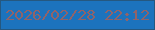 文字の大きさ：1、枠の色：255880、背景の色：1c73bd、文字の色：906369 無料ブログパーツのブログ時計