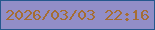 文字の大きさ：5、枠の色：25588d、背景の色：928ec7、文字の色：a56d33 無料ブログパーツのブログ時計