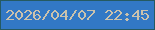 文字の大きさ：3、枠の色：255a61、背景の色：3278c5、文字の色：cbc2ad 無料ブログパーツのブログ時計