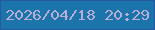 文字の大きさ：5、枠の色：255aa2、背景の色：1b75ab、文字の色：b6aed4 無料ブログパーツのブログ時計