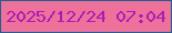 文字の大きさ：4、枠の色：255d8e、背景の色：ec729c、文字の色：ae1ab4 無料ブログパーツのブログ時計