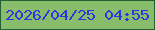 文字の大きさ：4、枠の色：255f34、背景の色：88be6b、文字の色：3035e1 無料ブログパーツのブログ時計