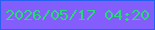文字の大きさ：1、枠の色：2561ee、背景の色：845efc、文字の色：2ad87a 無料ブログパーツのブログ時計