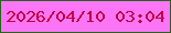 文字の大きさ：5、枠の色：25651a、背景の色：fa76f7、文字の色：bf0544 無料ブログパーツのブログ時計