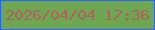 文字の大きさ：5、枠の色：2565fe、背景の色：6da752、文字の色：b35e60 無料ブログパーツのブログ時計