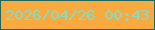 文字の大きさ：3、枠の色：25665a、背景の色：f9aa3f、文字の色：89dac3 無料ブログパーツのブログ時計