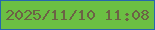 文字の大きさ：3、枠の色：2566ae、背景の色：6bbf43、文字の色：6c6245 無料ブログパーツのブログ時計