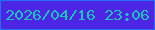 文字の大きさ：2、枠の色：256df1、背景の色：4c25e5、文字の色：1cc4be 無料ブログパーツのブログ時計