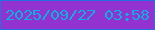 文字の大きさ：1、枠の色：256ee2、背景の色：9432d1、文字の色：06b2df 無料ブログパーツのブログ時計