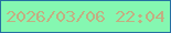 文字の大きさ：1、枠の色：2570a2、背景の色：85f7b1、文字の色：c3ae82 無料ブログパーツのブログ時計