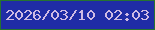 文字の大きさ：3、枠の色：257330、背景の色：1f2ca6、文字の色：cfbbe4 無料ブログパーツのブログ時計