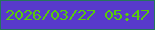 文字の大きさ：4、枠の色：25755c、背景の色：583acb、文字の色：58cb0a 無料ブログパーツのブログ時計