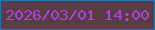 文字の大きさ：1、枠の色：2576b0、背景の色：593c45、文字の色：ac43d7 無料ブログパーツのブログ時計