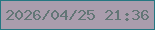 文字の大きさ：3、枠の色：257782、背景の色：aa9dad、文字の色：637676 無料ブログパーツのブログ時計