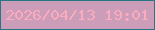 文字の大きさ：4、枠の色：257784、背景の色：cb9db9、文字の色：fbabbe 無料ブログパーツのブログ時計
