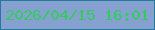 文字の大きさ：5、枠の色：25789d、背景の色：86a0cf、文字の色：32cb5f 無料ブログパーツのブログ時計
