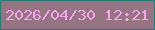文字の大きさ：2、枠の色：257b71、背景の色：977483、文字の色：f4a6eb 無料ブログパーツのブログ時計