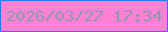 文字の大きさ：1、枠の色：257bfb、背景の色：ff81d5、文字の色：8f99ad 無料ブログパーツのブログ時計