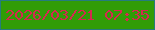 文字の大きさ：1、枠の色：257c7e、背景の色：319c07、文字の色：d52850 無料ブログパーツのブログ時計
