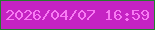 文字の大きさ：2、枠の色：257e2e、背景の色：c523c3、文字の色：f77af3 無料ブログパーツのブログ時計