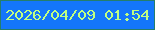 文字の大きさ：4、枠の色：257e6c、背景の色：1476fb、文字の色：c0ff82 無料ブログパーツのブログ時計