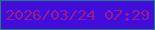 文字の大きさ：2、枠の色：257e75、背景の色：420cda、文字の色：981c8f 無料ブログパーツのブログ時計