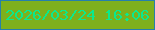 文字の大きさ：1、枠の色：2580ac、背景の色：7eb01d、文字の色：0aea8e 無料ブログパーツのブログ時計