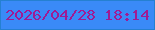文字の大きさ：2、枠の色：2580d1、背景の色：3a8af7、文字の色：9f1b93 無料ブログパーツのブログ時計