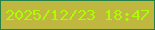 文字の大きさ：2、枠の色：258146、背景の色：bfb740、文字の色：acfc06 無料ブログパーツのブログ時計