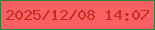 文字の大きさ：4、枠の色：25823c、背景の色：f96064、文字の色：c52f20 無料ブログパーツのブログ時計