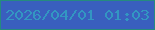 文字の大きさ：2、枠の色：258b7f、背景の色：395fbe、文字の色：3396c2 無料ブログパーツのブログ時計